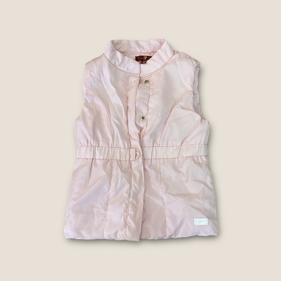 7 For All Mankind Sleeveless Puffer Vest Light Pink 4T - Picture 1 of 2